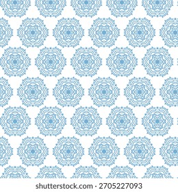 Winter seamless pattern with snowflakes, holiday background. Vector illustration for fabric, textile wallpaper, posters, gift wrapping paper. Christmas vector illustration. Falling snow.