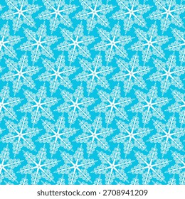 Winter seamless pattern with snowflakes, holiday background. Vector illustration for fabric, textile wallpaper, posters, gift wrapping paper. Christmas vector illustration. Falling snow.