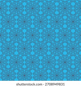 Winter seamless pattern with snowflakes, holiday background. Vector illustration for fabric, textile wallpaper, posters, gift wrapping paper. Christmas vector illustration. Falling snow.