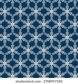 Winter seamless pattern with snowflakes, holiday background. Vector illustration for fabric, textile wallpaper, posters, gift wrapping paper. Christmas vector illustration. Falling snow.