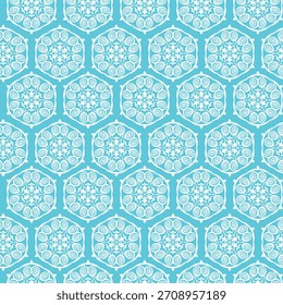 Winter seamless pattern with snowflakes, holiday background. Vector illustration for fabric, textile wallpaper, posters, gift wrapping paper. Christmas vector illustration. Falling snow.