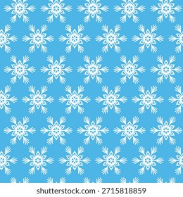 Winter nahtloses Muster mit Schneeflocken, Urlaub Hintergrund. Vektorgrafik für Stoff, Stofftapeten, Poster, Geschenkpapier. Weihnachten, Vektorgrafik. Fallender Schnee.