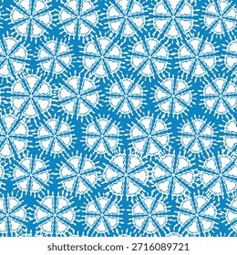 Winter seamless pattern with snowflakes, holiday background. Vector illustration for fabric, textile wallpaper, posters, gift wrapping paper. Christmas vector illustration. Falling snow.