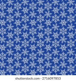 Invierno sin patrón con copos de nieve, fondo de vacaciones. Ilustración vectorial para tela, Fondo de pantalla textil, carteles, papel de regalo. Ilustración vectorial de Navidades. Cayendo nieve.