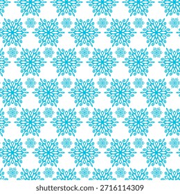 Winter nahtloses Muster mit Schneeflocken, Urlaub Hintergrund. Vektorgrafik für Stoff, Stofftapeten, Poster, Geschenkpapier. Weihnachten, Vektorgrafik. Fallender Schnee.