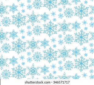 Winter seamless pattern with Snowflakes in vector