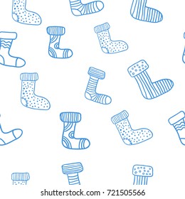 winter seamless pattern with socks. 