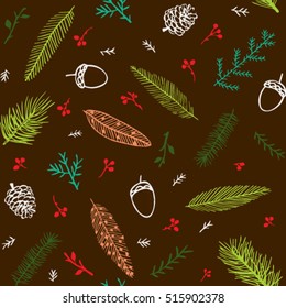 Patrón sin fisuras de invierno con variedad de símbolos de año nuevo y Navidad. Antecedentes de Festiva. Perfecto para Fondos de pantalla, rellenos de patrones, fondos de página de Web, texturas de superficie, textiles.