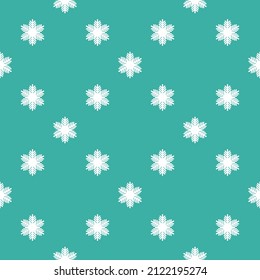 Patrón invernal sin fisuras con copos de nieve blancos sobre fondo azul. Ilustración vectorial para tela, papel de pared textil, carteles, papel de envoltura de regalo. Ilustración vectorial de Navidad. Cae la nieve.