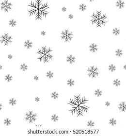 Winter Seamless Snowflake Pattern. Vector EPS 10. snowflakes seamless