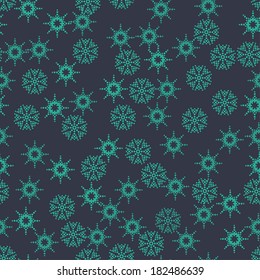 winter seamless with snowflakes