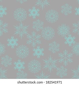 winter seamless with snowflakes