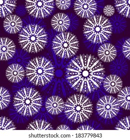 winter seamless with snowflakes