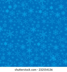 winter seamless with snowflakes