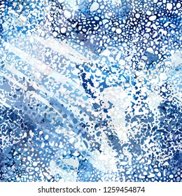 Winter seamless texture. Blue pattern from drops. Abstract vector background for web page, banners backdrop, fabric, home decor, wrapping