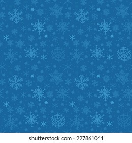 Winter seamless texture with snowflakes