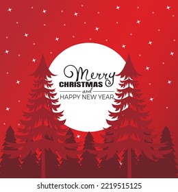 winter season background, Flat design winter template, chirstmas greeting illustration
