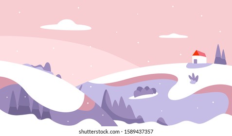 Winter season background with floral and snowfall. Editable web banner template for special offer, holiday, promotion and advertisement. Landing page for interface, social media and print material.