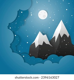 Winter Season, background, Mountain scenery view