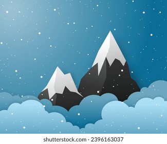 Winter Season, background, Mountain scenery view