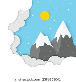 Winter Season, background, Mountain scenery view