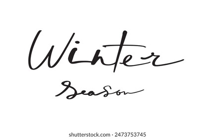  Winter season black dark color calligraphy hand lettering font text merry christmas happy new yea 2024 2025 2026 time new year beginning start vector illustration design snow santa advertisement ar
