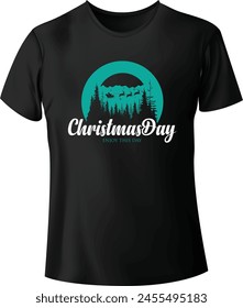 Winter Season And Christmas T-shirt Design