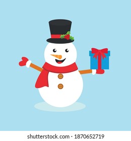 Winter season cute snowman collection