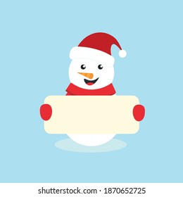 Winter season cute snowman collection