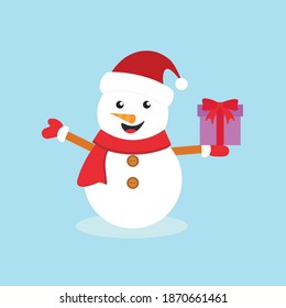 Winter season cute snowman collection