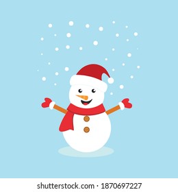 Winter season cute snowman collection