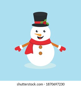 Winter season cute snowman collection