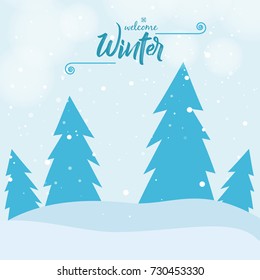 Winter Season, Winter Background, Easy to Edit, Vector Illustration. Winter Season, Winter Background, Easy to Edit, Vector Illustration.