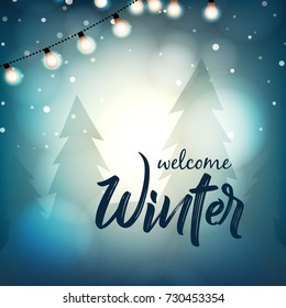 Winter Season design background, Vector Illustration.