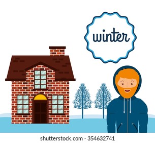 winter season design, vector illustration eps10 graphic 