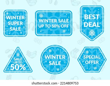 winter season discount sale element set
