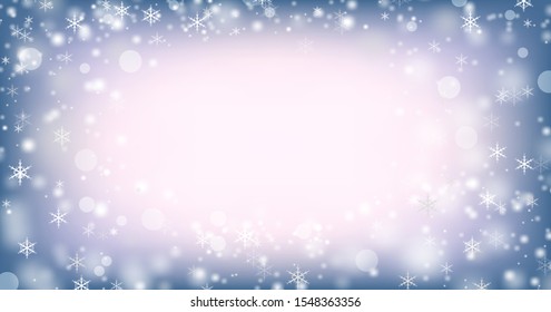 Winter season event banner frame background design template for music festival, tour, party and concert. Vector illustration