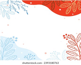 Winter season frame and background