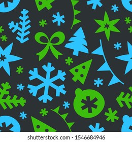 Winter season holidays seamless background