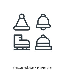 Winter Season Icon Set , Vector Illustration