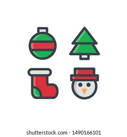 Winter Season Icon Set , Vector Illustration