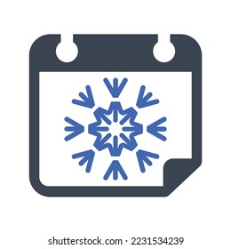 Winter season icon, Vector graphics