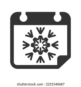 Icono de temporada de invierno, gráficos vectoriales