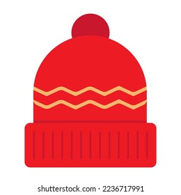 Artículos de la temporada de invierno. Cómodos iconos vectoriales de invierno en los símbolos de esquí y snowboard, vacaciones de invierno o vacaciones en la nieve de montaña. Sombreros de invierno 