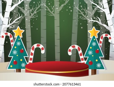 winter season sale special offer sale product display and background