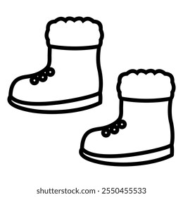 Winter season shoes icon vector design symbol illustration.