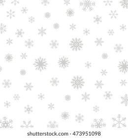 winter season snowflake gray background  cold nature vector illustration