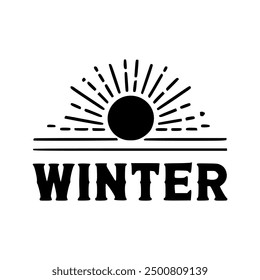 winter season t shirt fashion sticker vector illustration template design