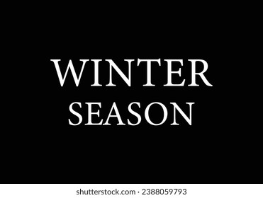 Winter Season text design illustration 