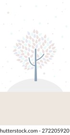 Wintersaison - Vektorgrafik. Mittswinterlicher Gruß.